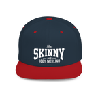 Navy and red cap with 'The Skinny with Joey Merlino' text on a white background