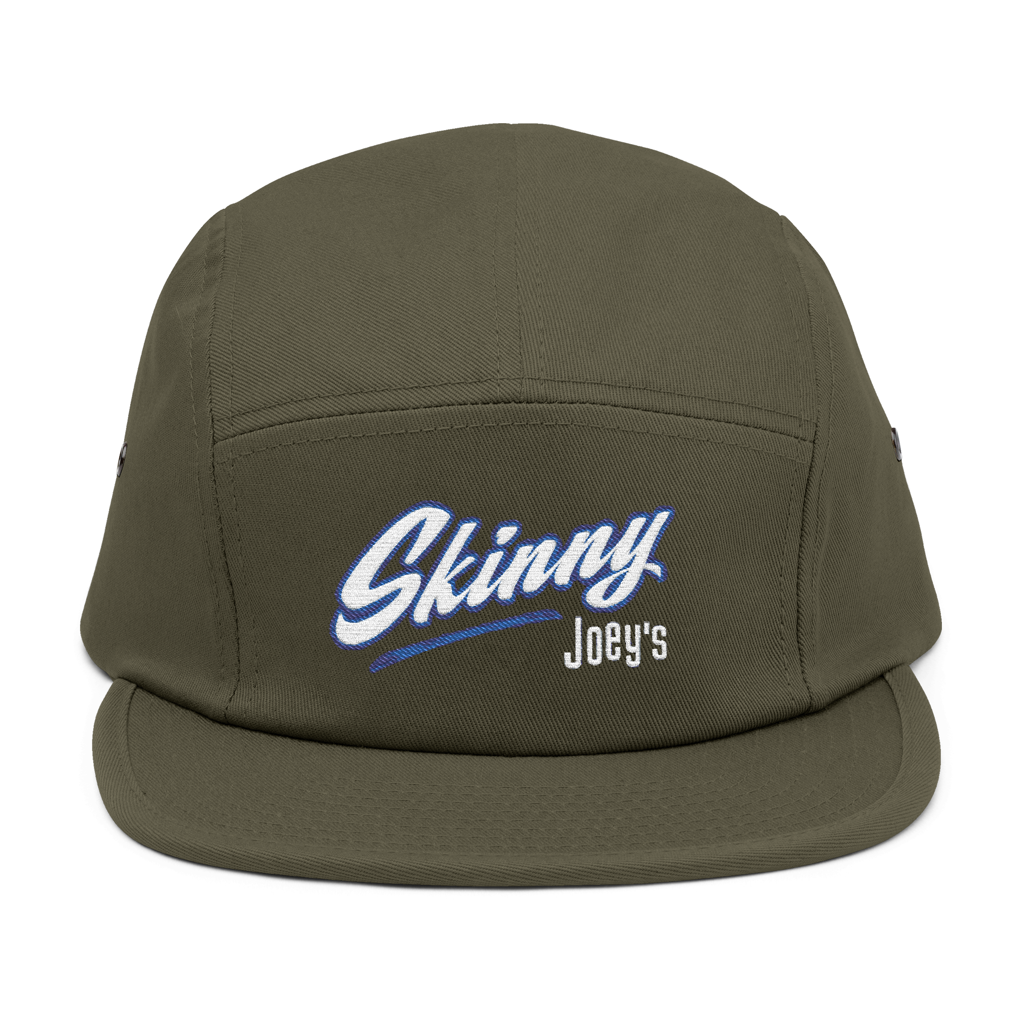 Green cap with 'Skinny Joey's' text on a white background