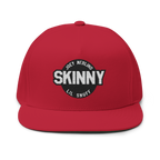 Red cap with 'SKINNY' logo on a white background