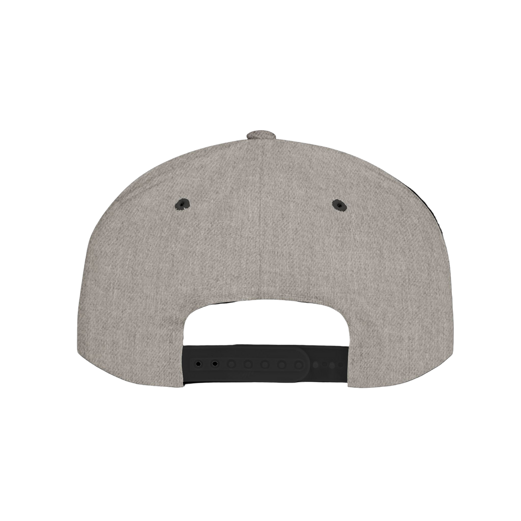 Gray cap with black accents on a white background