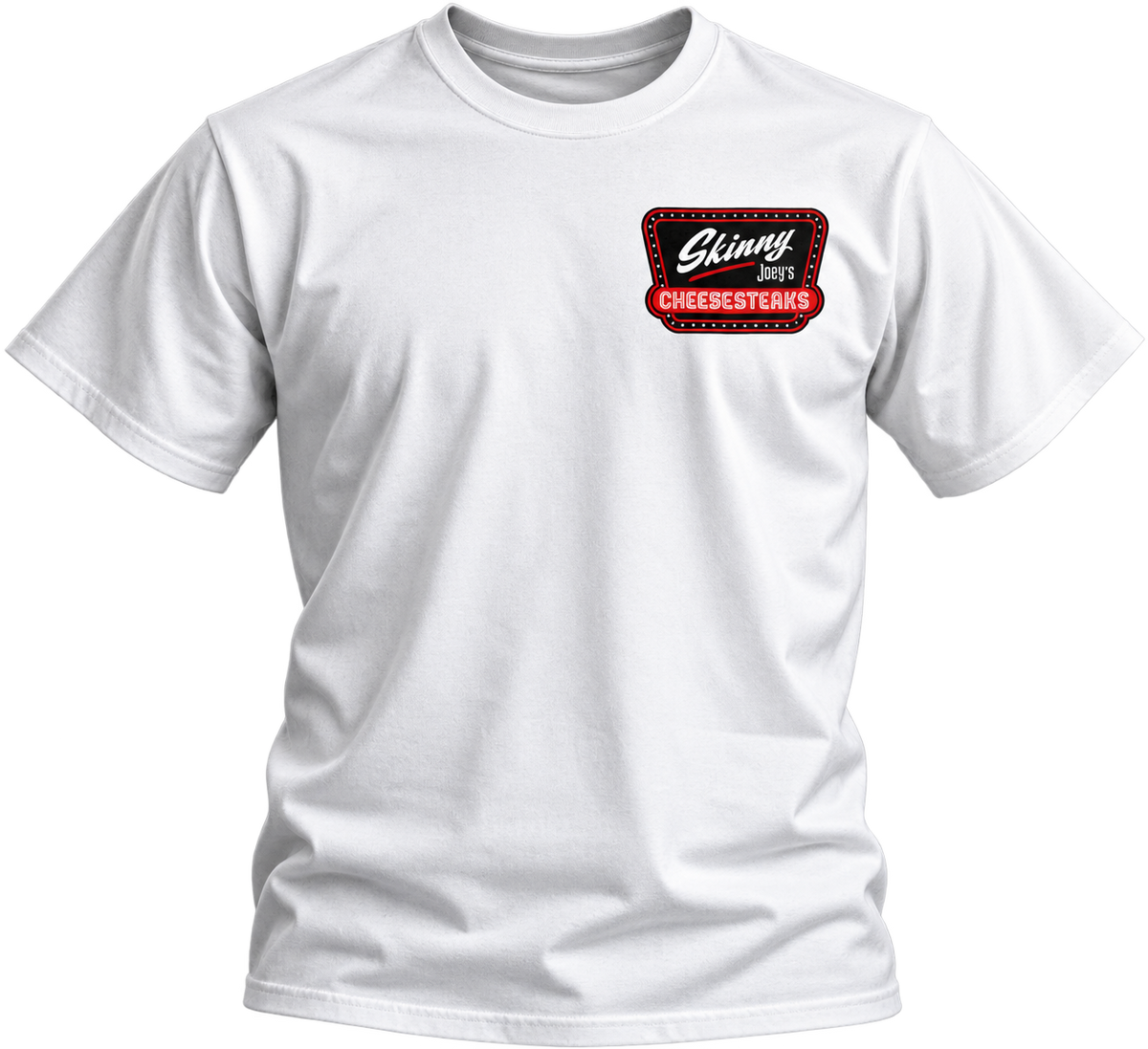 Skinny Joeys Cheesesteaks Unisex Heavy Cotton Tee, South Philly cheesesteak shop merch