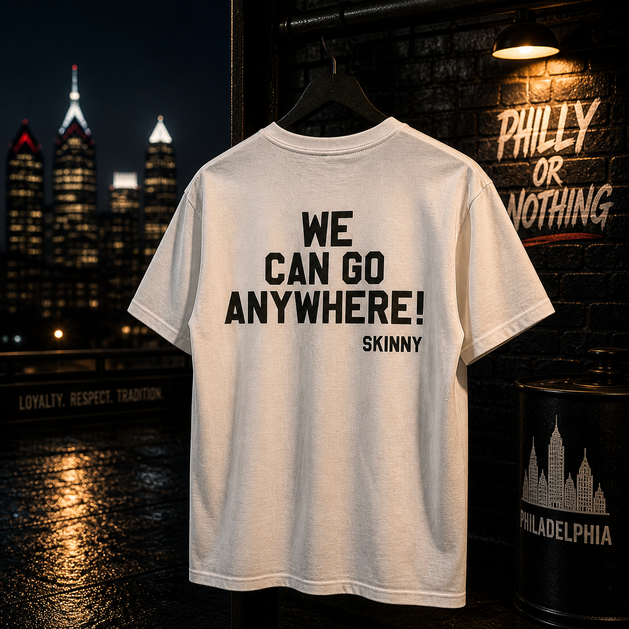 Skinny Joey's x We Can Go Anywhere Garment-Dyed Unisex T-Shirt