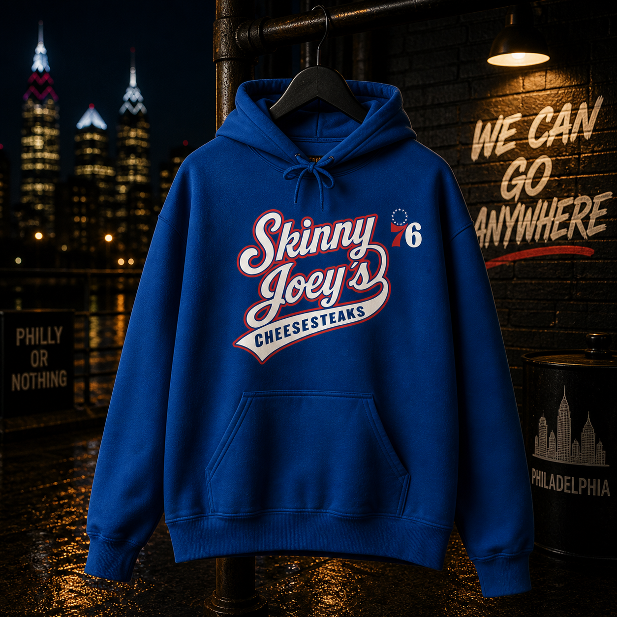 Skinny Basketball 76 Hoodie — Retro Pullover