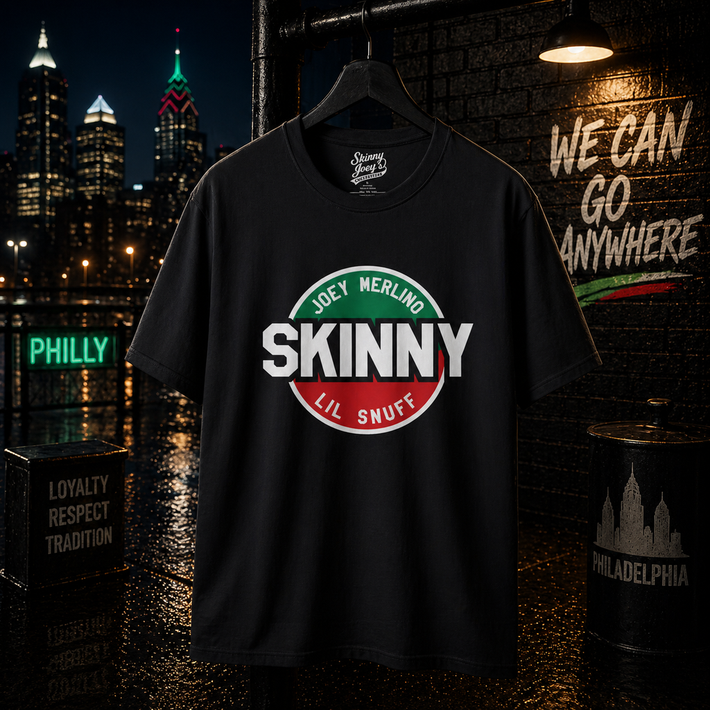 The Skinny Italian Flag Logo Variation Clothing Made by Manateez Designs