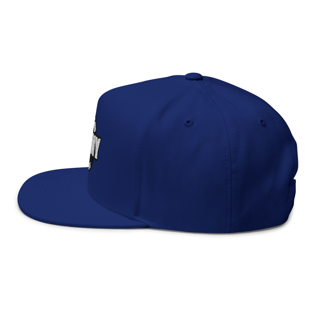 Blue cap on a white background