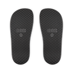 Pair of black shoe insoles with DECO branding on a white background