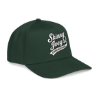 Green cap with 'Skinny Joey's Cheesesteaks' text on a white background