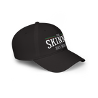 Black cap with 'The Skinny' text on a white background