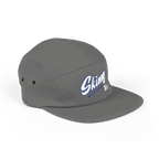 Gray cap with a logo on a white background