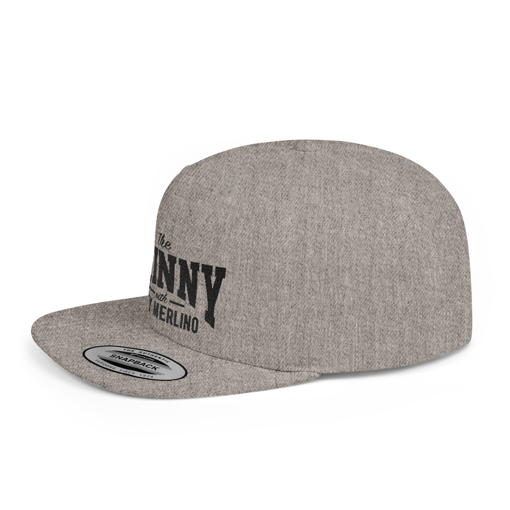 Gray cap with black text on a white background