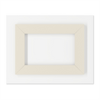 Beige picture frame on a white background