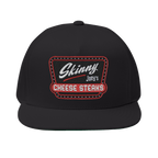 Skinny Joey's embroidered flat bill cap in black, Philly culture apparel