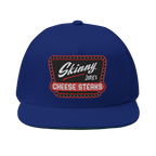 Skinny Joey's embroidered flat bill cap in royal blue, South Philly streetwear