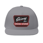 Skinny Joey's embroidered flat bill cap in grey, Skinny Joey's Cheesesteaks apparel