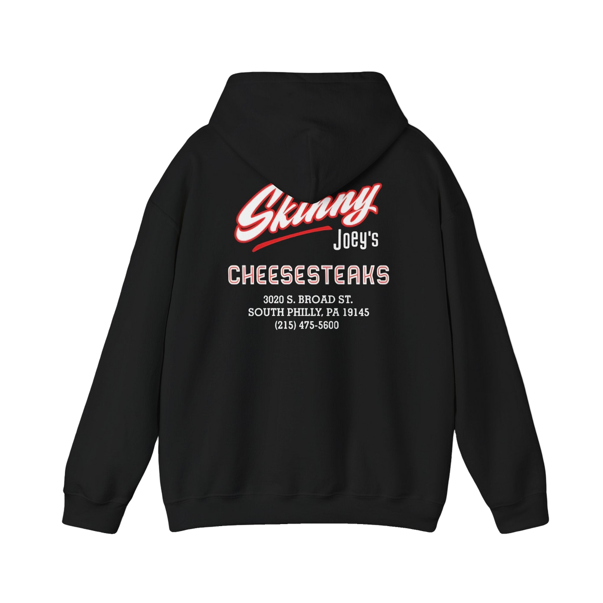 Skinny Joey's Cheesesteaks logo hoodie, gallery photo 7, Philly culture apparel