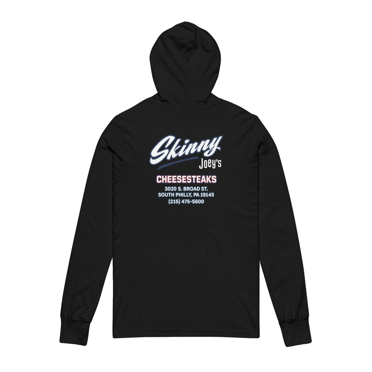 Sixers hooded long sleeve tee, South Philly streetwear
