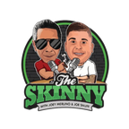 The Skinny Podcast kiss-cut stickers, 6x6 in, The Skinny with Joey Merlino podcast merch