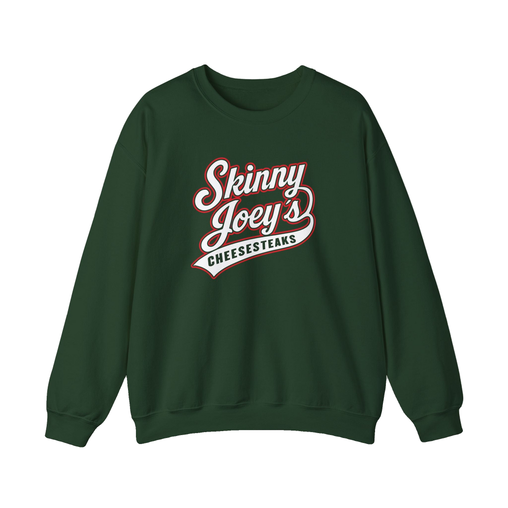 South Philly 3020 S. Broad St. crewneck in forest green, The Skinny with Joey Merlino podcast merch