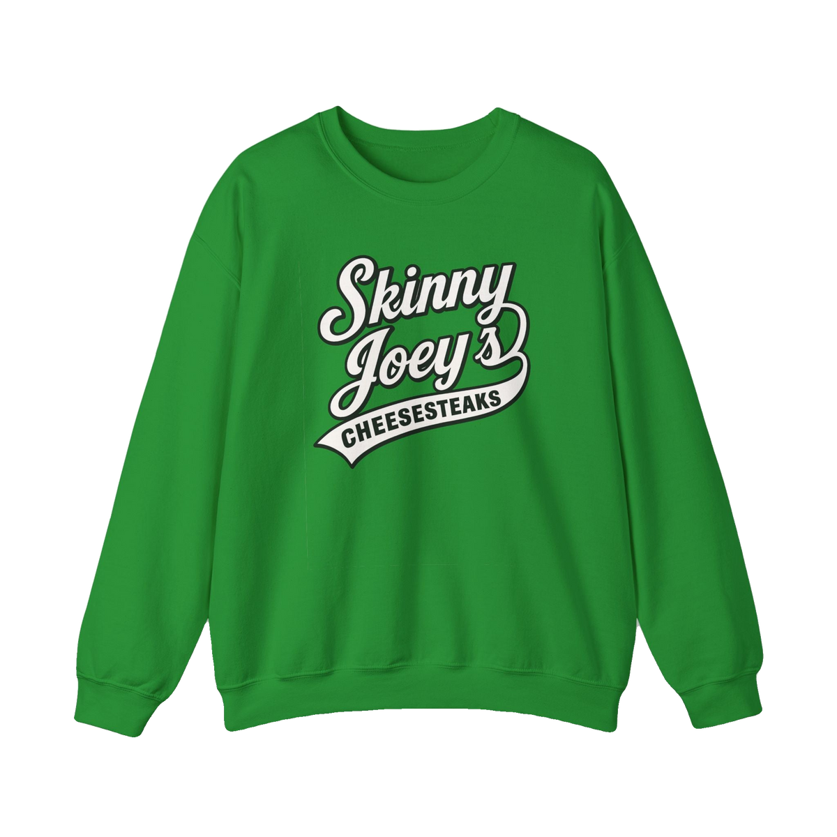 South Philly 3020 S. Broad St. crewneck in Irish green, Italian American pride apparel