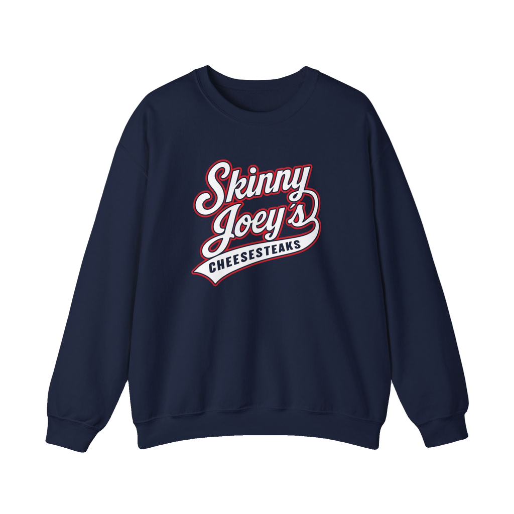 South Philly 3020 S. Broad St. crewneck in navy, The Skinny Podcast with Joey Merlino & Lil Snuff merch