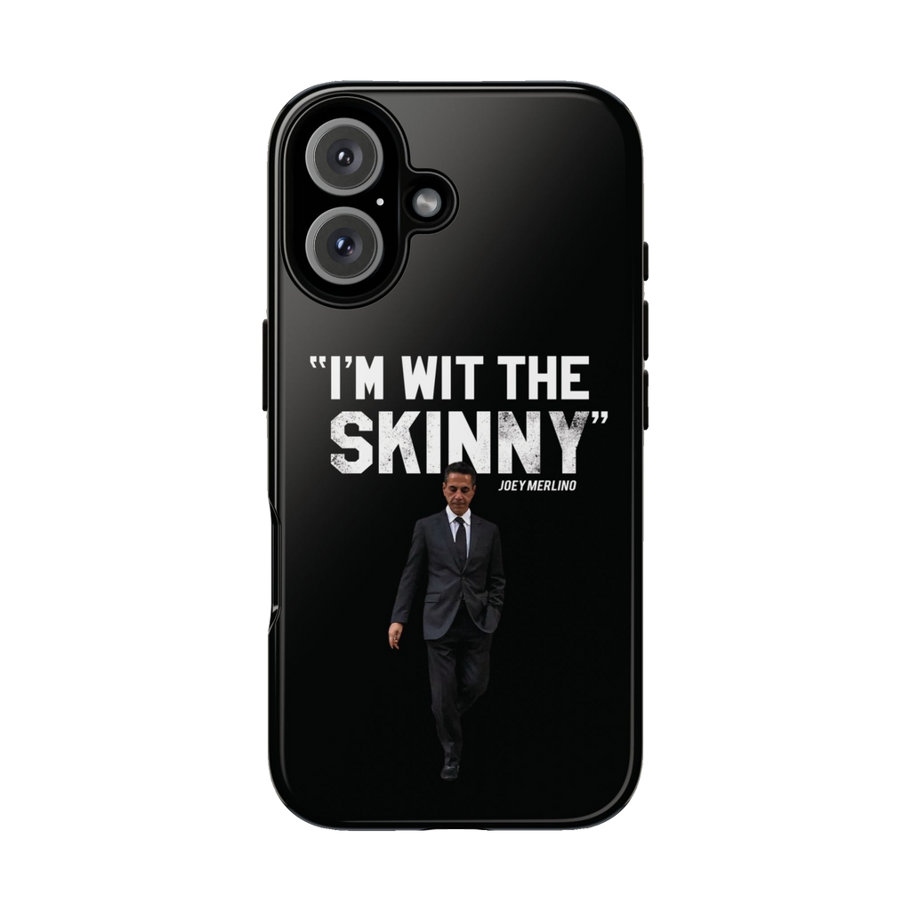 Respect The Call phone case for iPhone 16, glossy finish, The Skinny with Joey Merlino podcast merch