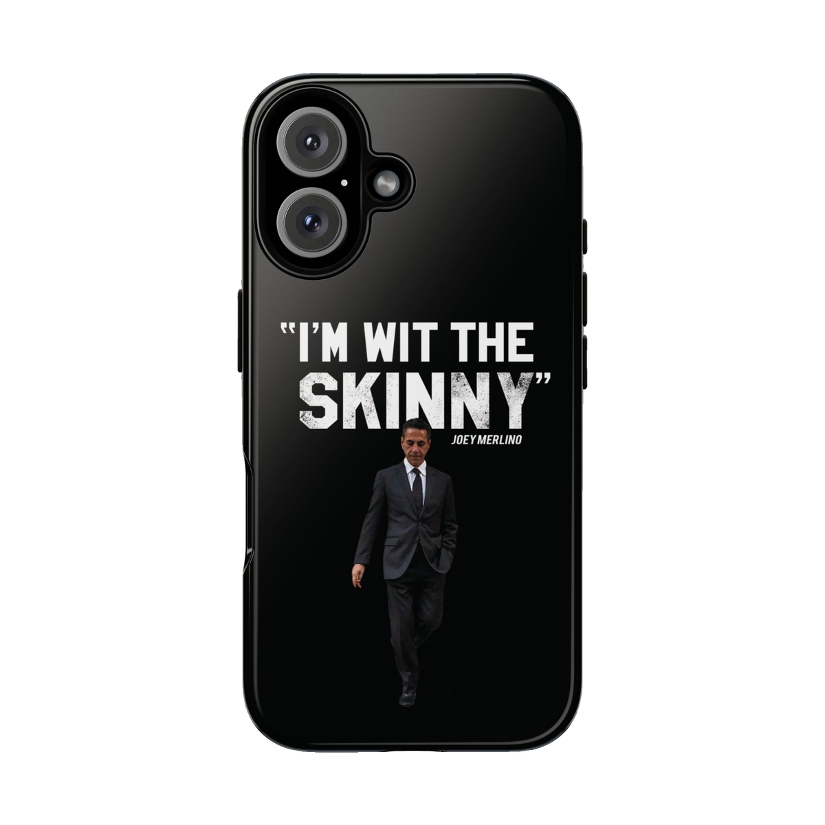 Respect The Call phone case for iPhone 16, glossy finish, The Skinny with Joey Merlino podcast merch