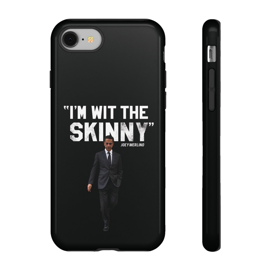 Respect The Call phone case for iPhone 8, glossy finish, Skinny Joey's Cheesesteaks apparel