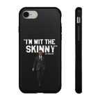 Respect The Call phone case for iPhone 8, glossy finish, Skinny Joey's Cheesesteaks apparel