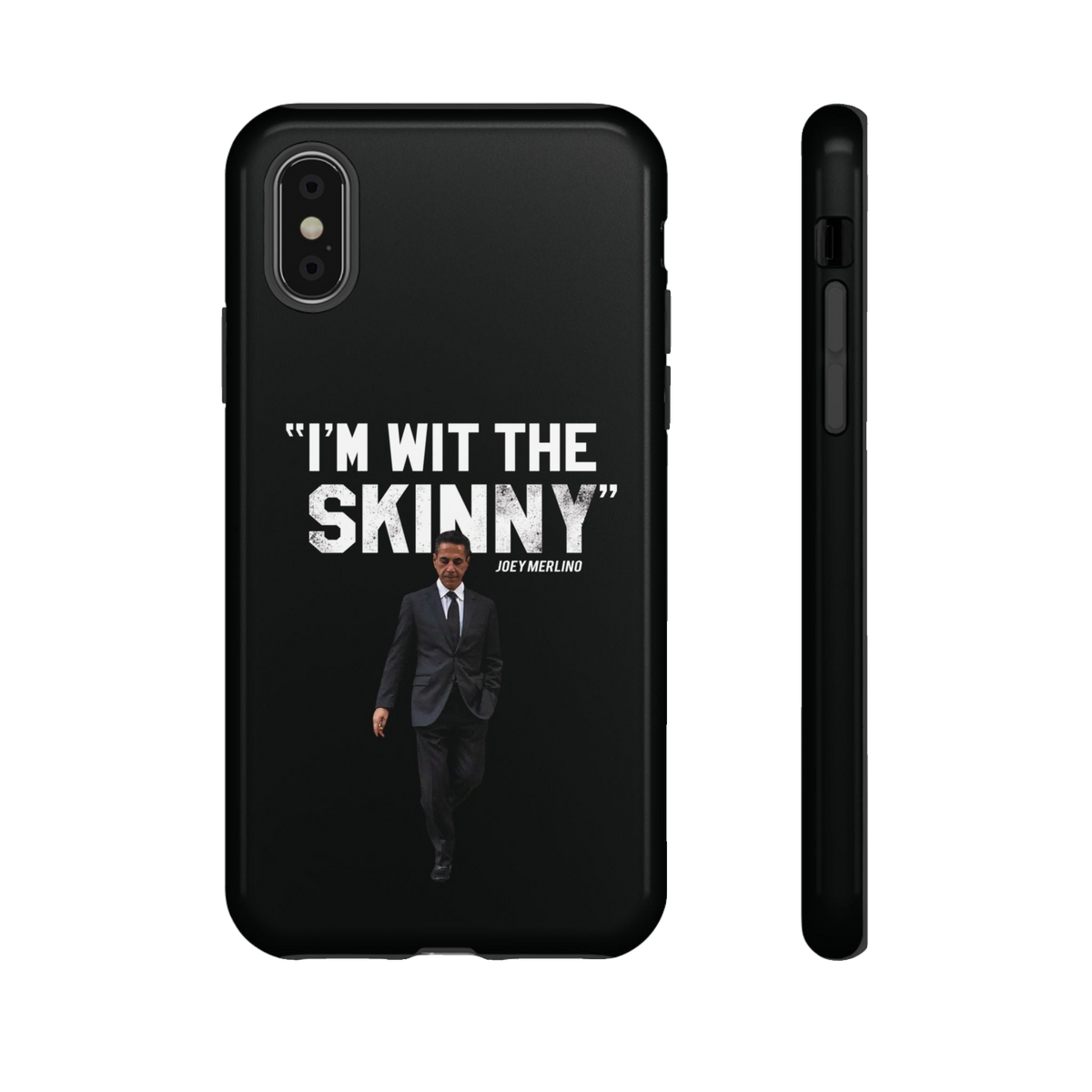 Respect The Call phone case for iPhone X, glossy finish, The Skinny Podcast with Joey Merlino & Lil Snuff merch
