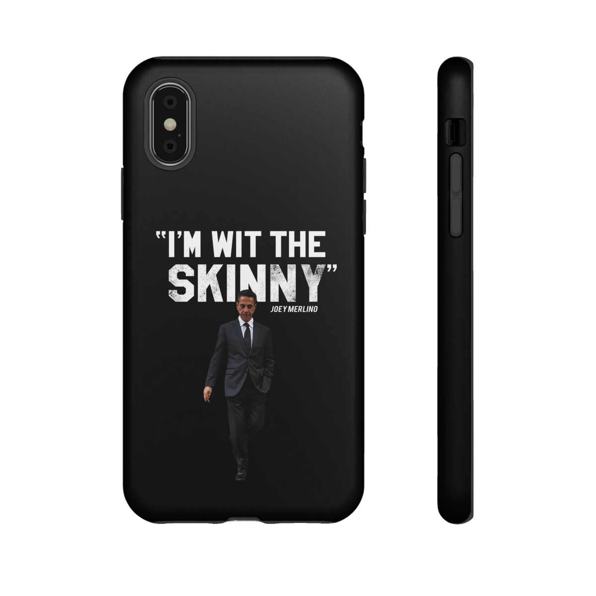 Respect The Call phone case for iPhone X, matte finish, Skinny Joey's Cheesesteaks apparel