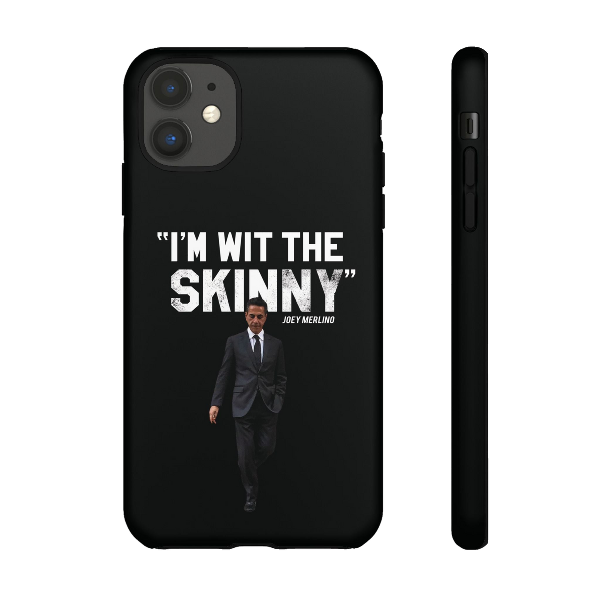 Respect The Call phone case for iPhone 11, matte finish, The Skinny with Joey Merlino podcast merch