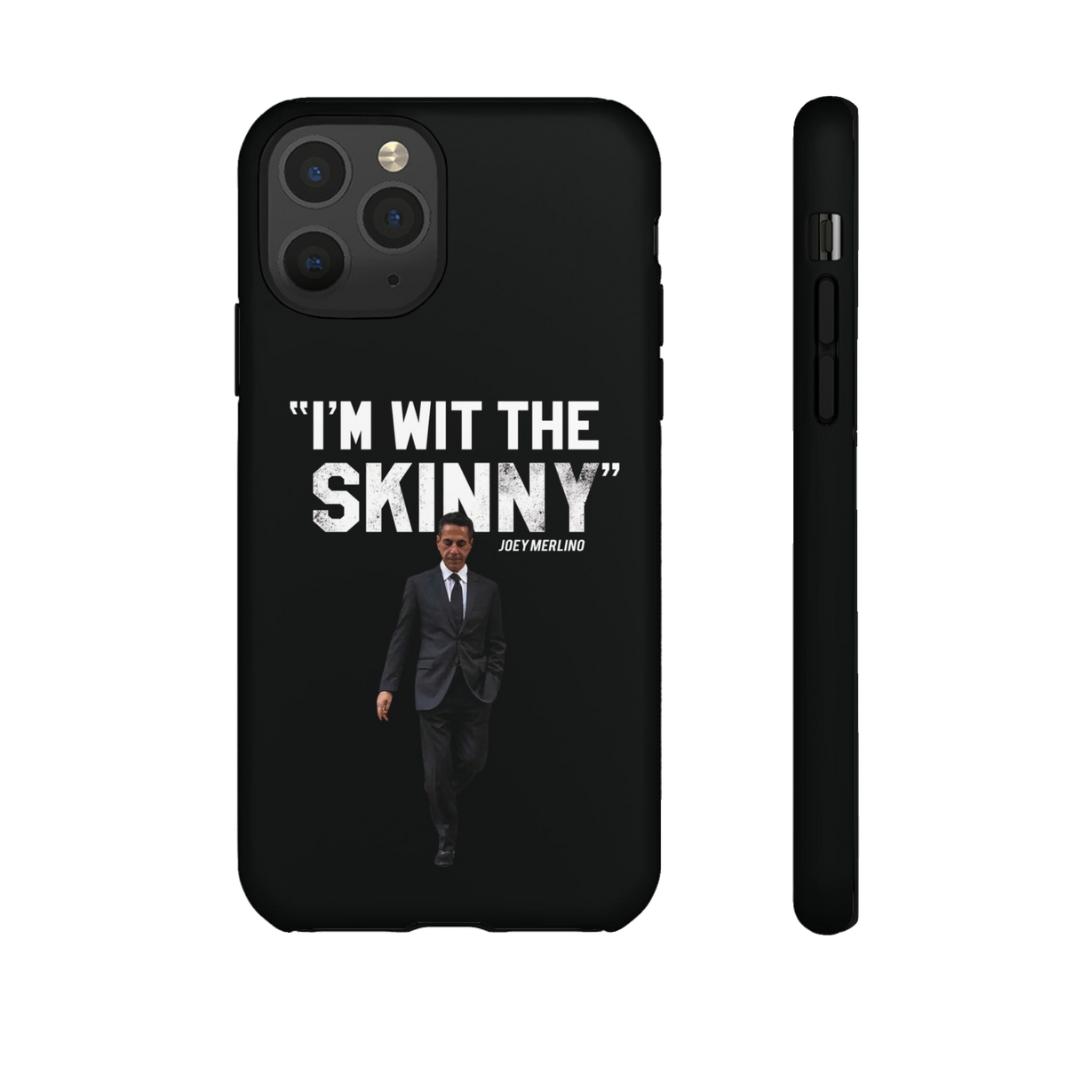 Respect The Call phone case for iPhone 11 Pro, matte finish, Skinny Joey's Cheesesteaks apparel