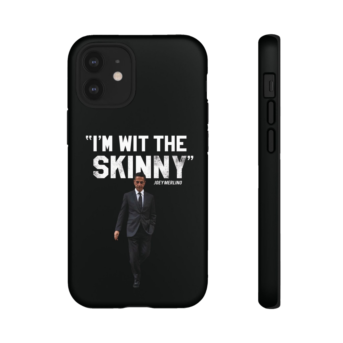 Respect The Call phone case for iPhone 12 Mini, matte finish, The Skinny Podcast with Joey Merlino & Lil Snuff merch
