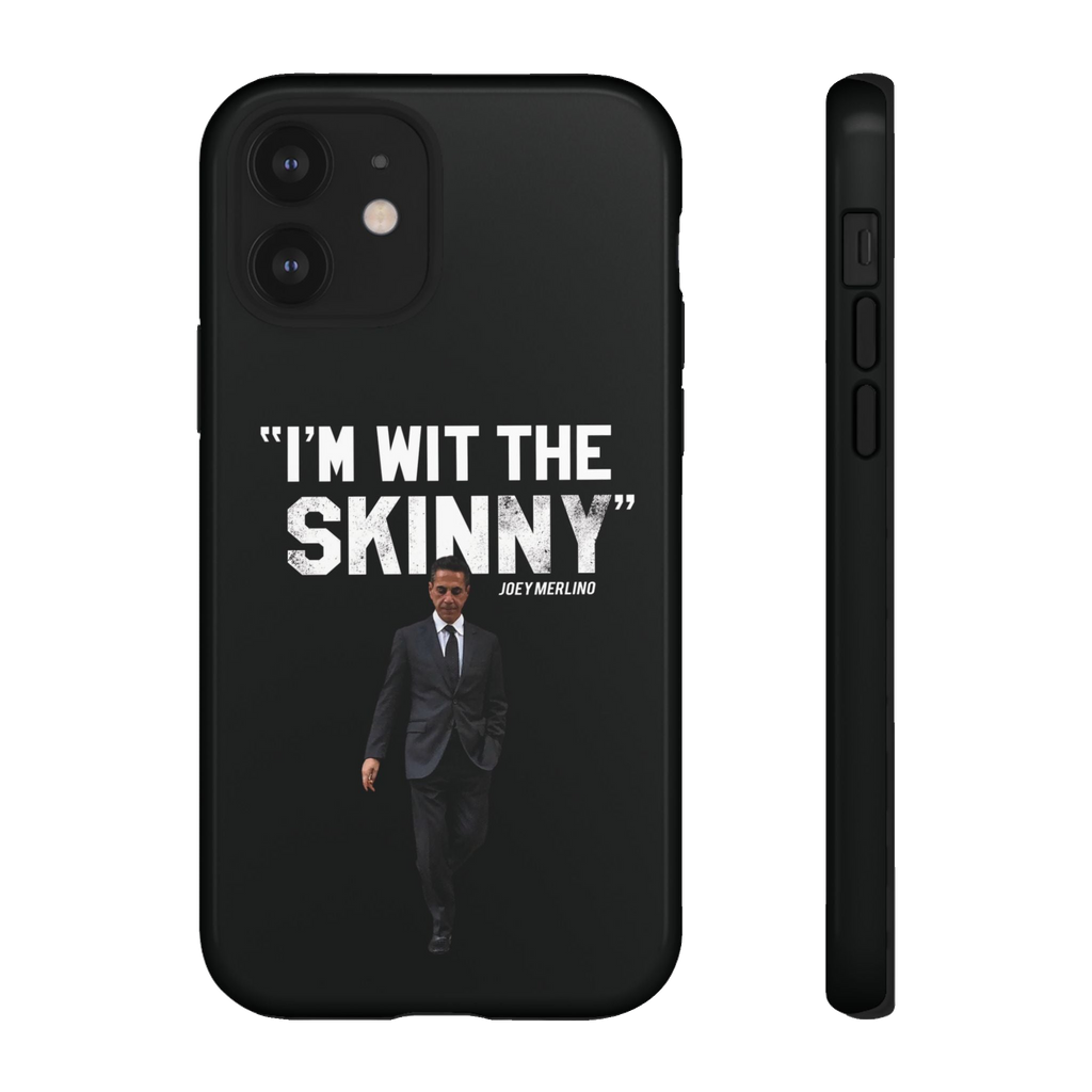 Respect The Call phone case for iPhone 12, glossy finish, Skinny Joey's Cheesesteaks apparel