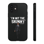 Respect The Call phone case for iPhone 12, glossy finish, Skinny Joey's Cheesesteaks apparel