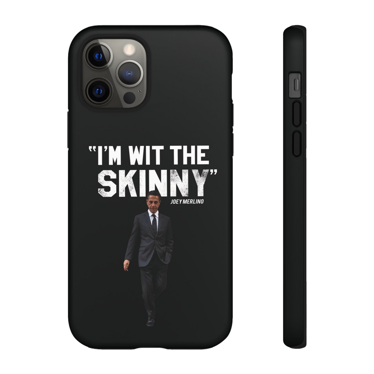 Respect The Call phone case for iPhone 12 Pro, matte finish, The Skinny with Joey Merlino podcast merch
