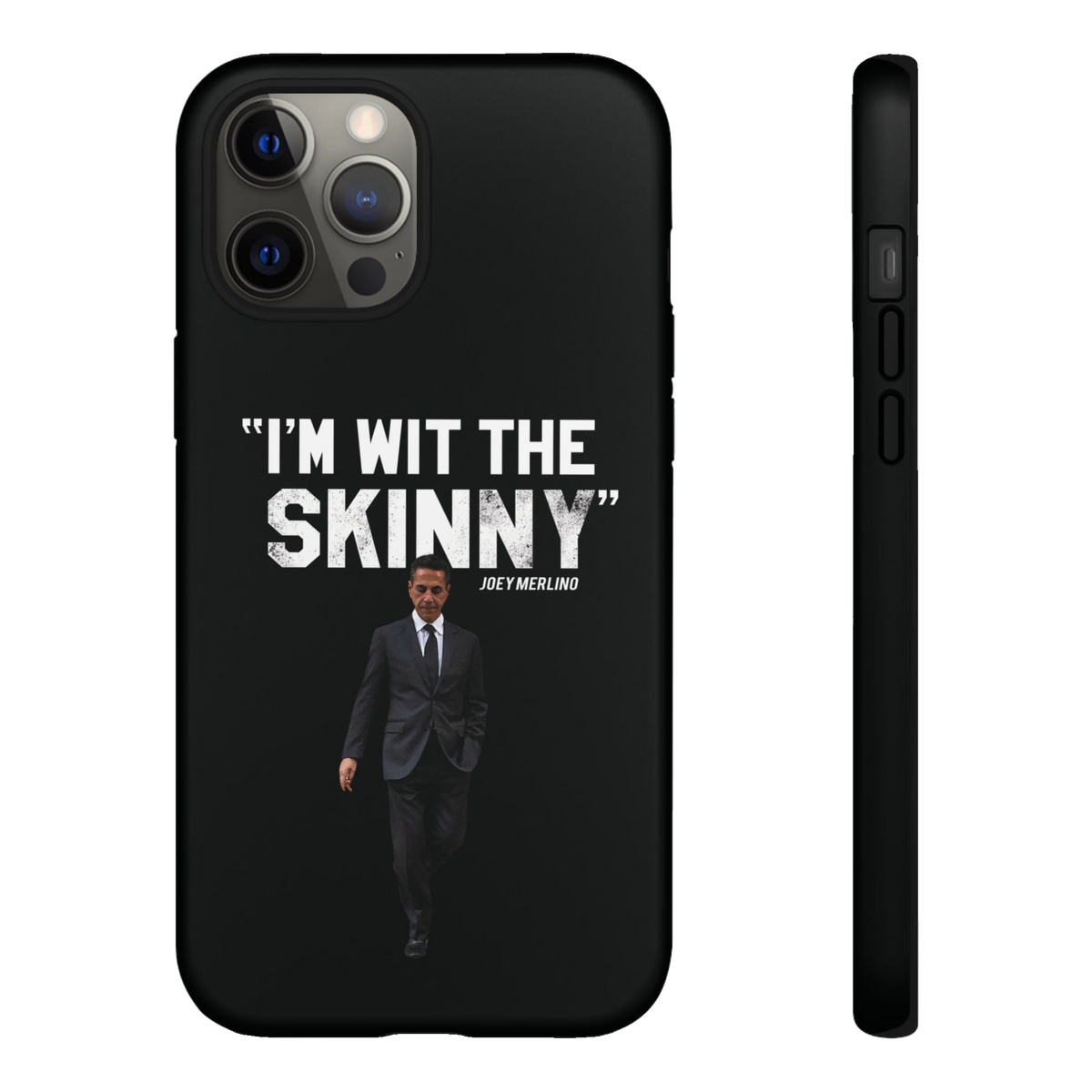 Respect The Call phone case for iPhone 12 Pro Max, matte finish, Skinny Joey's Cheesesteaks apparel