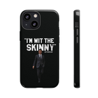 Respect The Call phone case for iPhone 13 Mini, glossy finish, The Skinny with Joey Merlino podcast merch