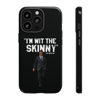 Respect The Call phone case for iPhone 13 Pro, glossy finish, Skinny Joey's Cheesesteaks apparel