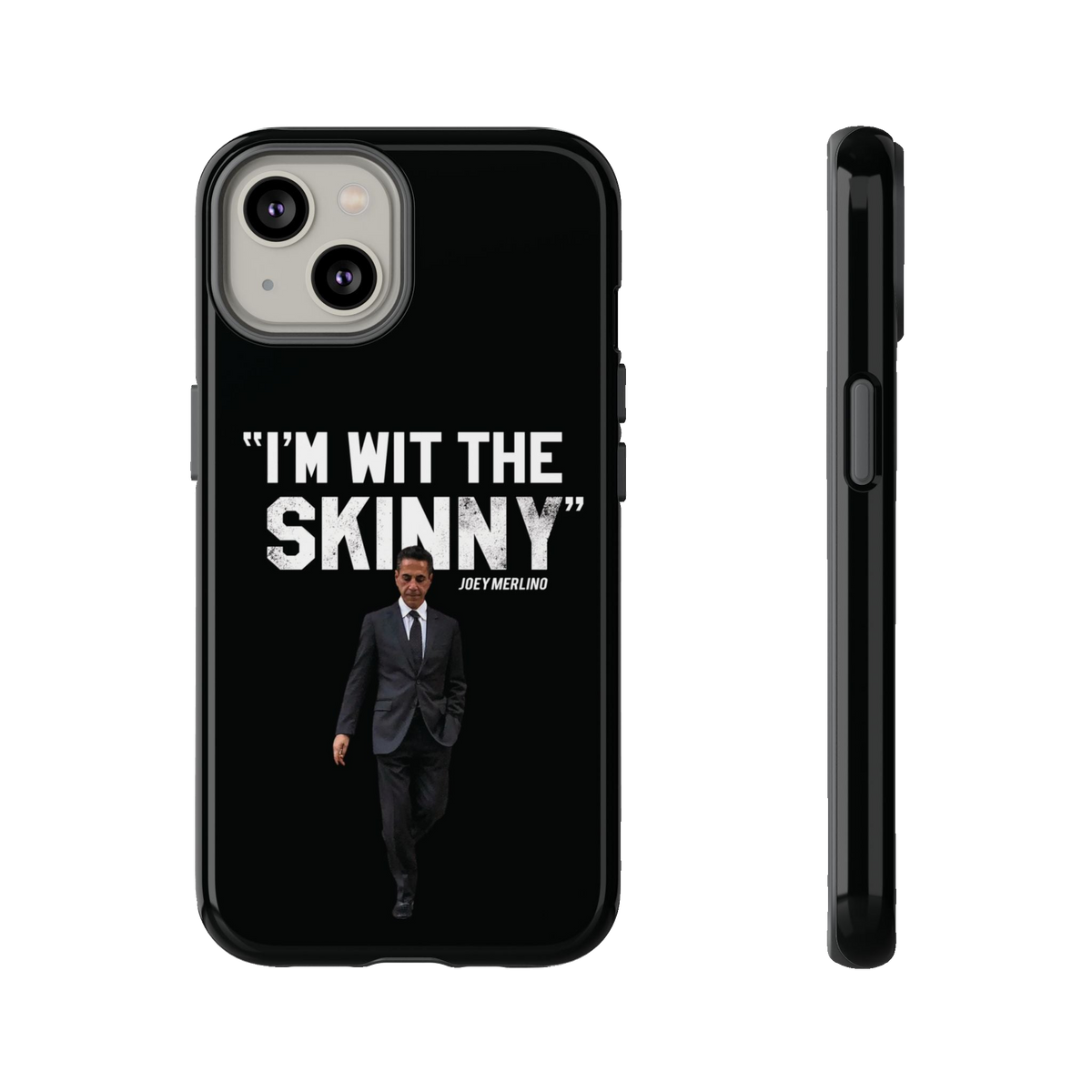 Respect The Call phone case for iPhone 14, glossy finish, The Skinny Podcast with Joey Merlino & Lil Snuff merch