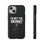 Respect The Call phone case for iPhone 14, matte finish, Skinny Joey's Cheesesteaks apparel