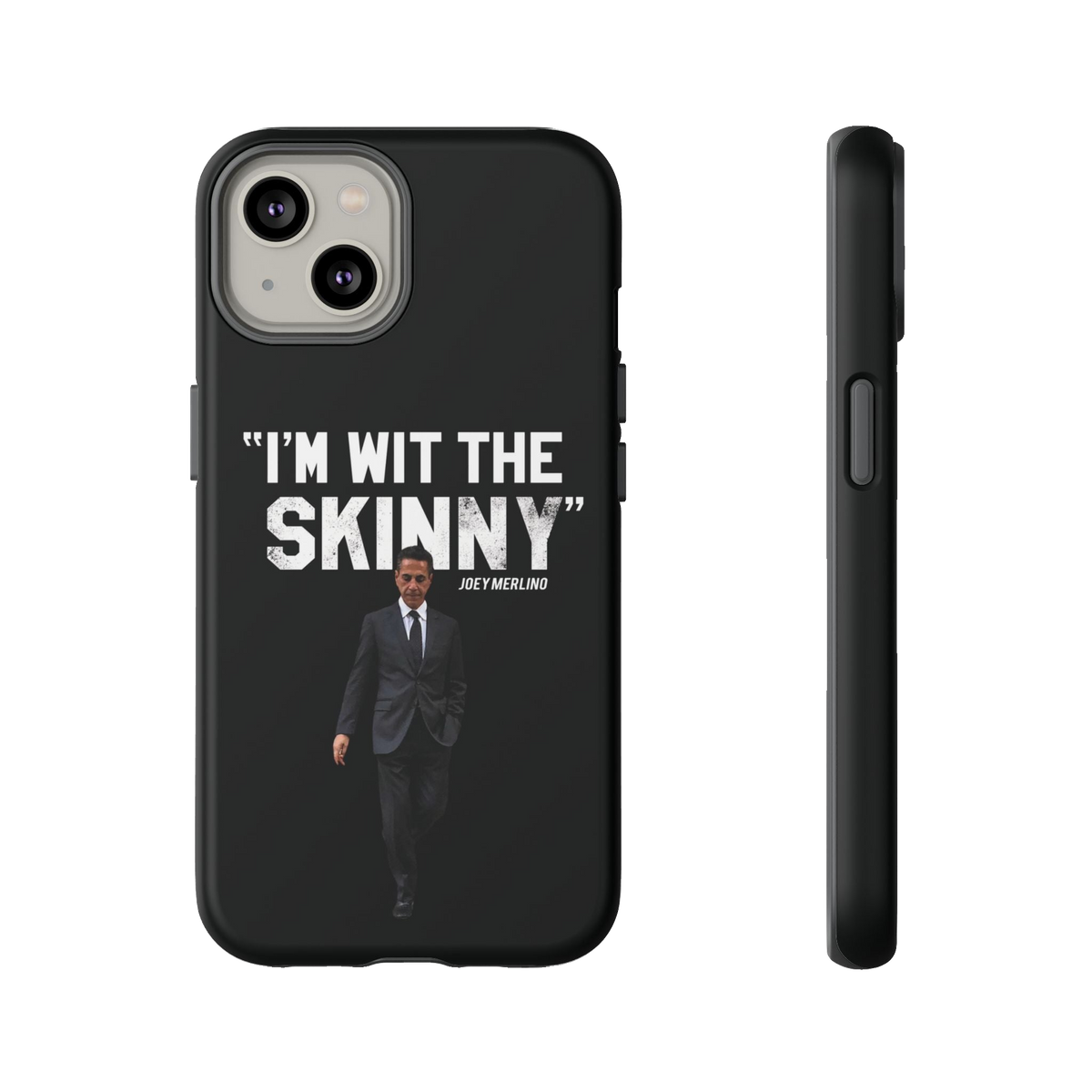 Respect The Call phone case for iPhone 14, matte finish, Skinny Joey's Cheesesteaks apparel