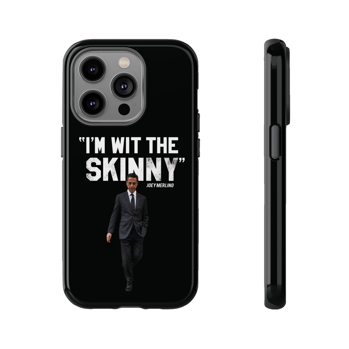 Respect The Call phone case for iPhone 14 Pro, glossy finish, South Philly streetwear
