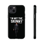 Respect The Call phone case for iPhone 14 Plus, glossy finish, The Skinny with Joey Merlino podcast merch