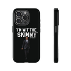 Respect The Call phone case for iPhone 15 Pro, glossy finish, South Philly streetwear