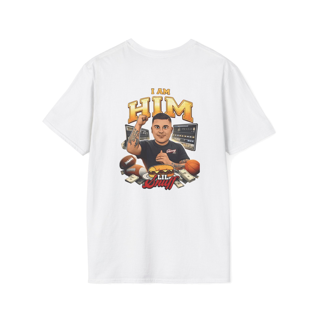I AM HIM Lil Snuff rant graphic tee, Italian American pride apparel