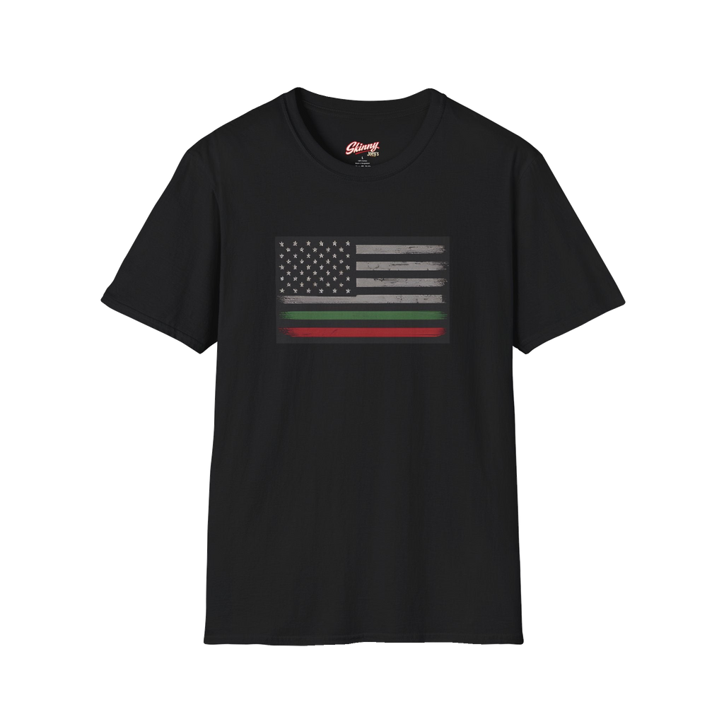 Italian Pride flag graphic tee in black, Skinny Joey's Cheesesteaks apparel