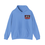 Skinny Joey's Cheesesteaks logo hoodie in carolina blue, Skinny Joey's Cheesesteaks apparel