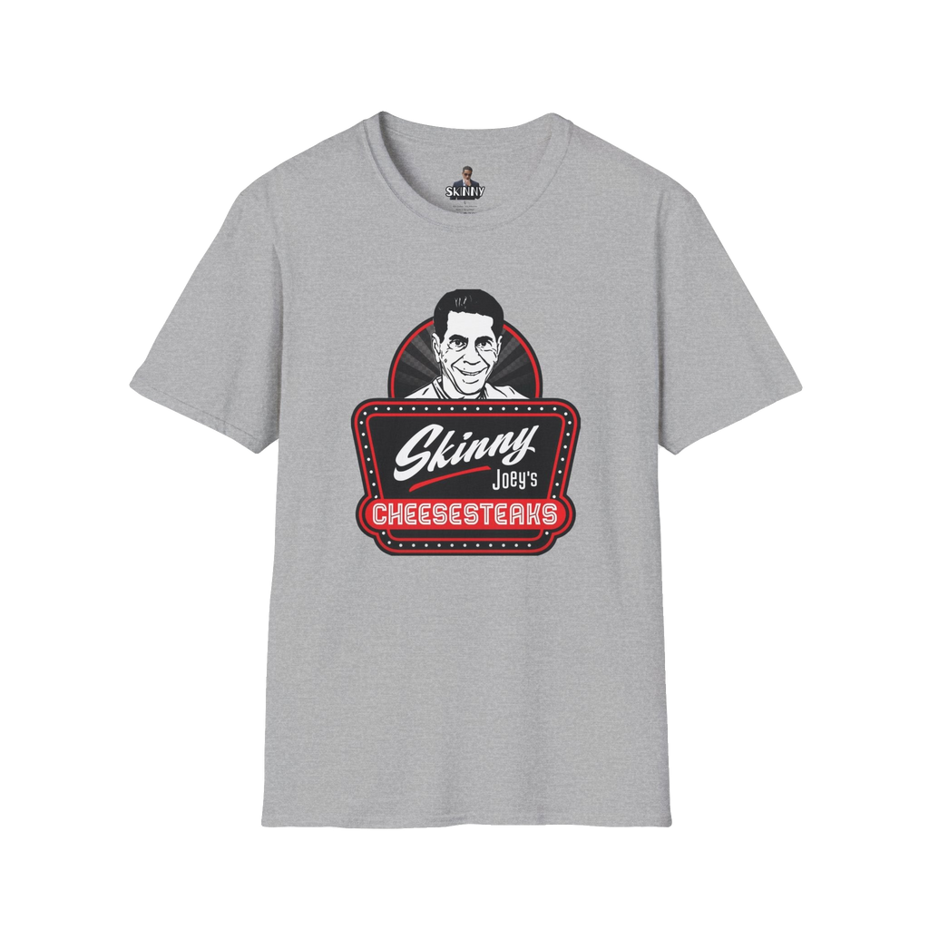Skinny Joey's Cheesesteaks graphic tee in sport grey, South Philly streetwear