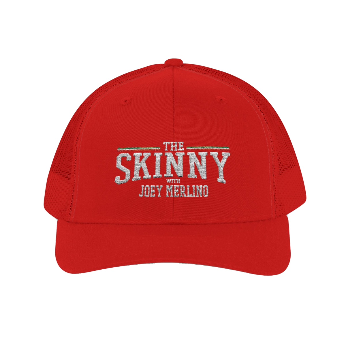 Joey Merlino mesh trucker hat in red, Philadelphia streetwear